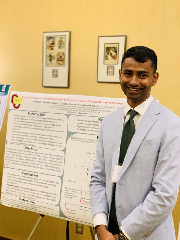 Gautham presenting his poster